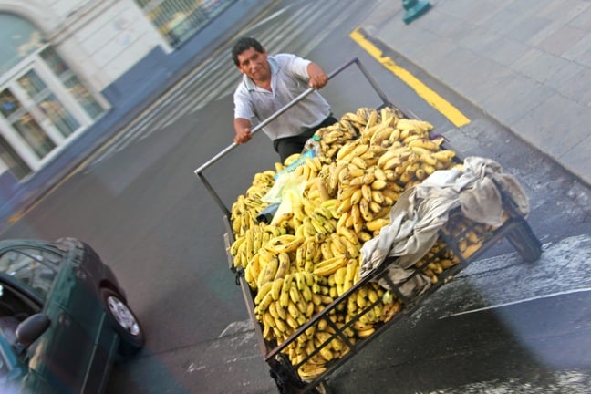 Banana Man in Lima, Peru