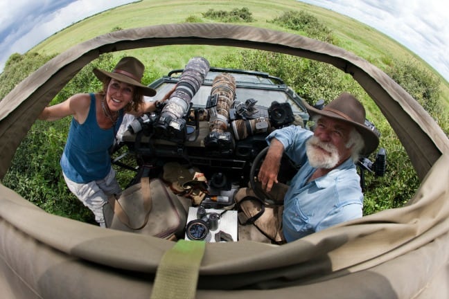 Dereck and Beverly Joubert in Botswana