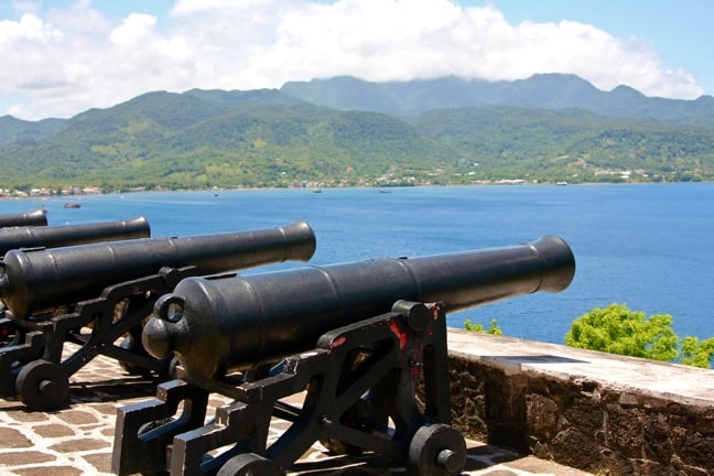 Cannons at Fort Shirley's Garrison, Dominica