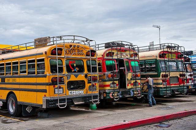 Chicken Bus in Guatemala by Christopher William Adach via CC