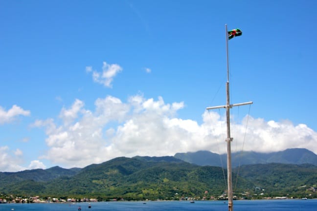 Dominican Flag Flies At Fort Shirley