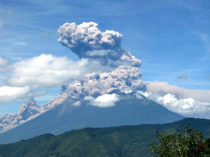 Eruption of Volcano Fuego, Guatemala