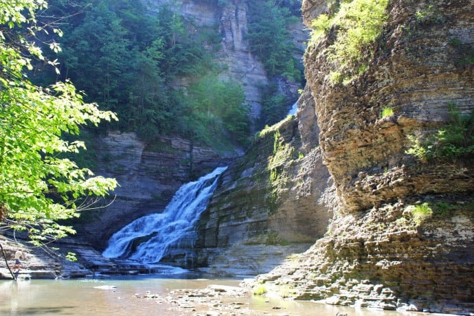 Finger Lakes Waterfalls - Lucifer Falls natural swimming pool