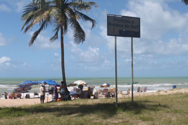 No Surfing Sign in Recife, Brazil