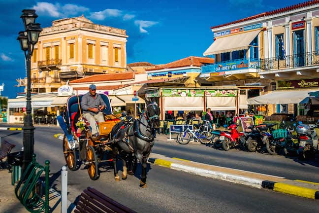 Horse Carriage on Aegina Island, Greece