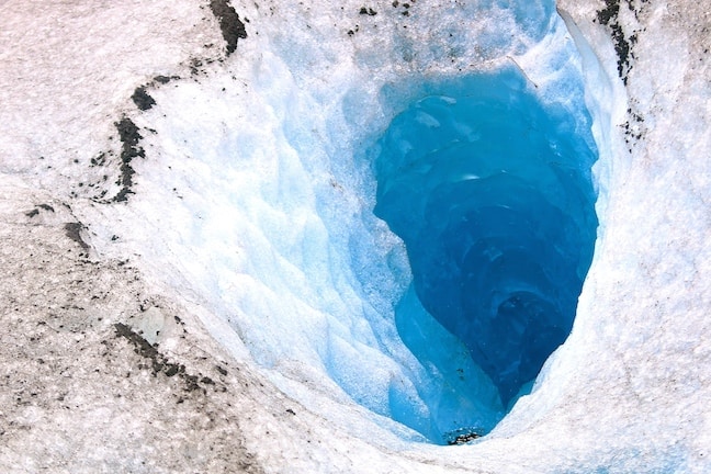 Crevasse on Nigardsbreen Glacier, Norway