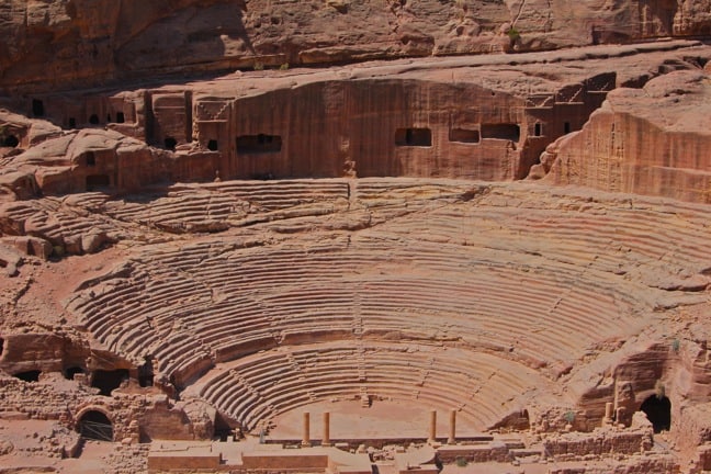The Amphitheater in Petra, Jordan 