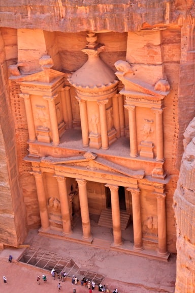 The View From Above the Treasury in Petra, Jordan
