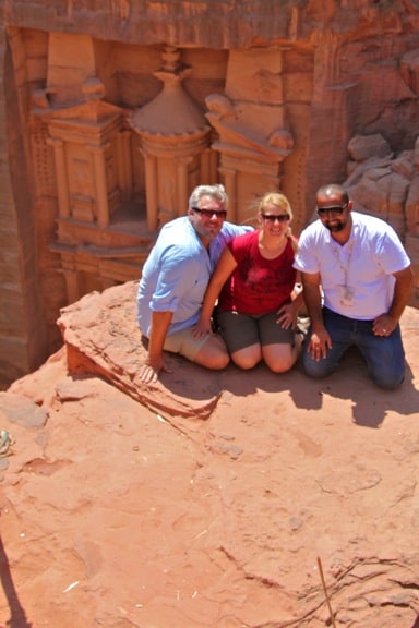 With our guide, Ali Abudayeh, above the Treasury in Petra