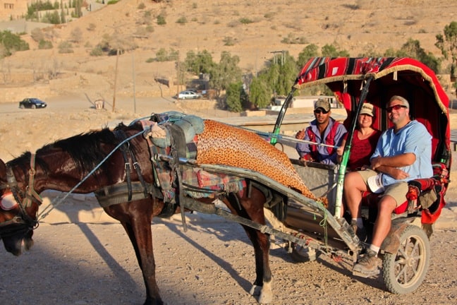 Horse carriage ride in Petra, Jordan