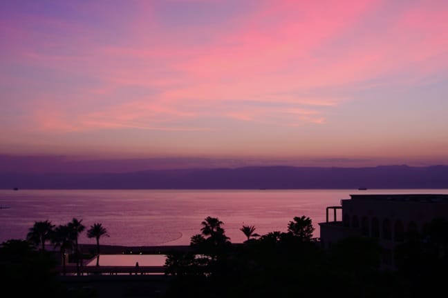 Sunset on the Dead Sea, Jordan