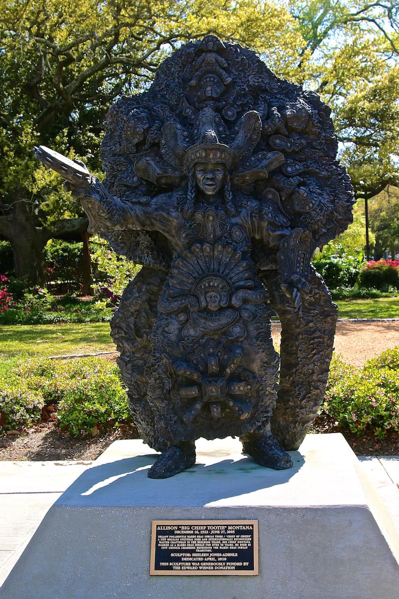 Treme New Orleans: Big Chief Tootie Montana Statue