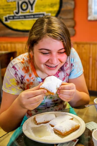 Beignets at T-Coon's on Lafayette's Cajun Food Tours