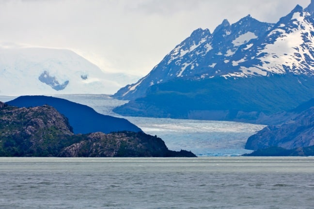 Grey Glacier Feeding Into Lago Grey in Chile's Torres Del Paine National Park