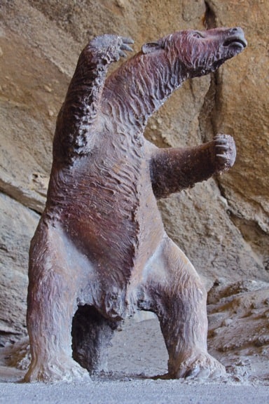Life-Size Milodon Statue  Inside Milodon Cave, Chile