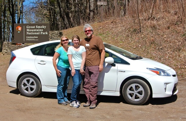 Toyota Prius We Rented for Our North Carolina Road Trip