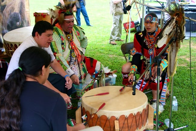 American Indian Drummers at north Georgia Pow Wow