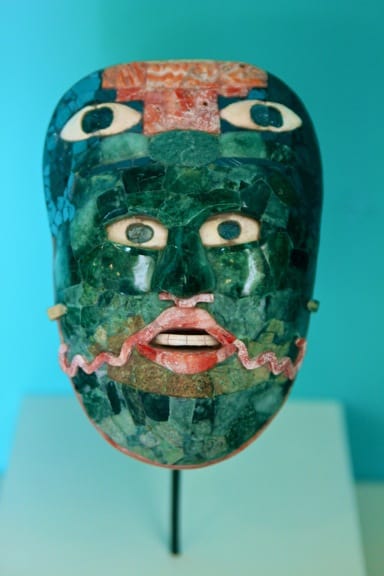 Mayan Mask -Jade Mask at Cancun Mayan Museum
