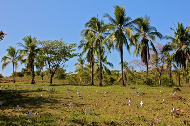 Graveyard at Coiba Island Penal Colony, Panama