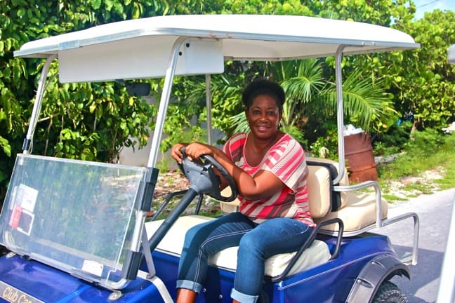 Embrace Resort Owner Nikki Ferguson in Staniel Cay