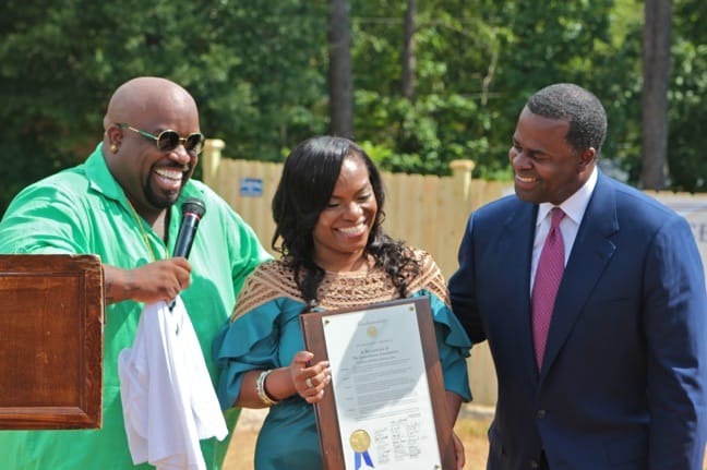 CeeLo Green & Shedonna Alexander With Atlanta Mayor Kasim Reed