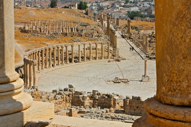 An Expansive View of Jerash, Jordan 