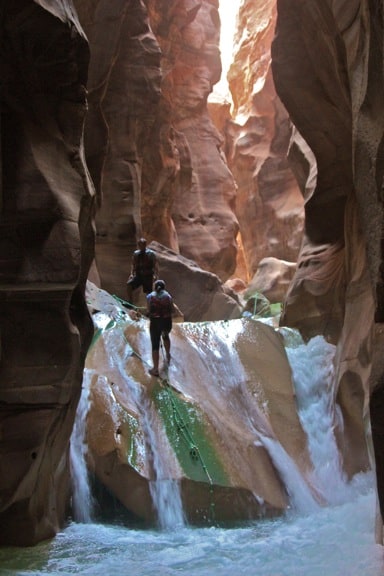 Climbing Waterfalls in Wadi Mujib, Jordan