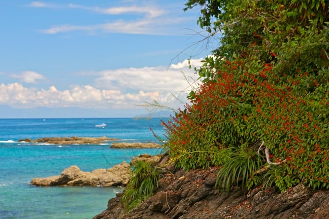 View from the Caño Island Biological Reserve Beach, Costa Rica