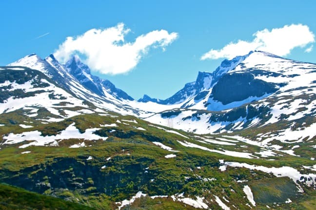 Nedre Oscarshaug Viewpoint in the Jotunheimen Mountains of Norway