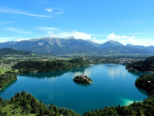 Mountain View of Lake Bled