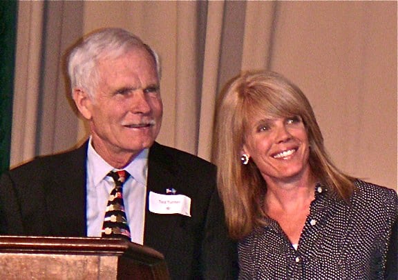 Laura Turner Seydel and Ted Turner