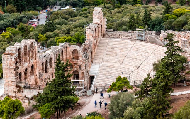The Odeon of Herodes Atticus at the Acropolis of Athens