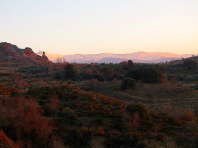 Andalusian Landscape--The Meditating Rock Figure Is Known as the Monk