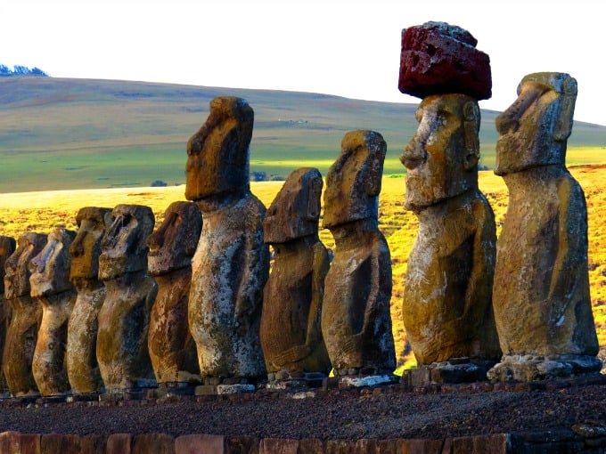 Rapa Nui National Park Easter Island Statues upclose