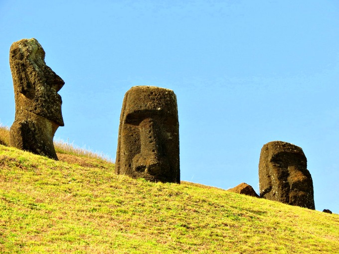 Rapa Nui National Park Easter Island- Moai statue f