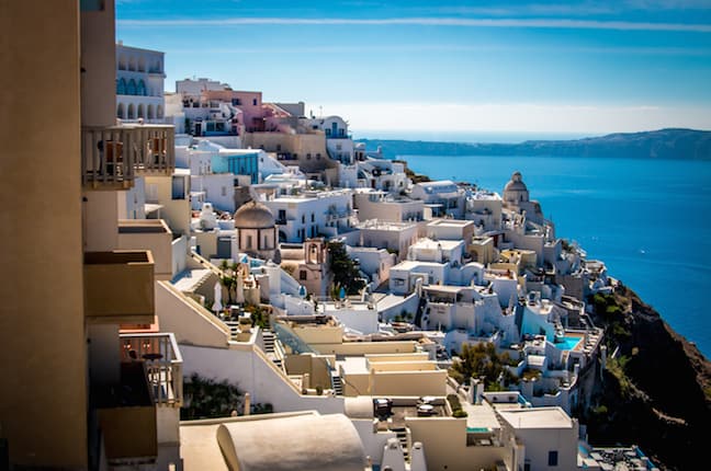 The Scenic Coastline of Fira, Santorini