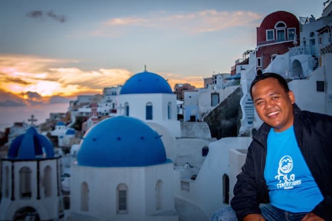 Anton Diaz of Our Awesome Planet in Oia, Santorini