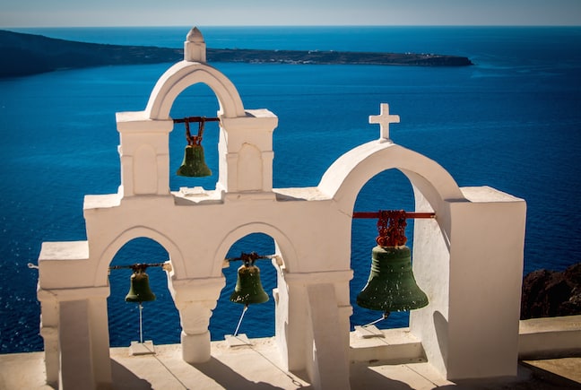 The Bells of a Church in Fira, Santorini