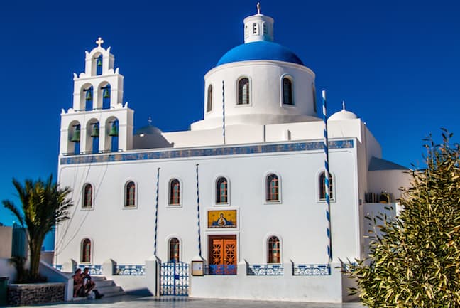 The Central Cathedral in Oia, Santorini