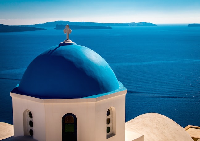 View of Neighboring Islands from Oia, Santorini