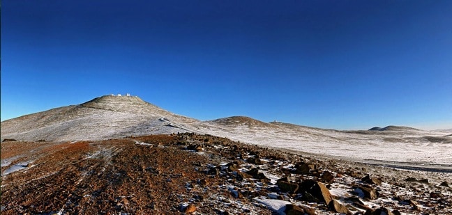 Snow in Atacama Desert