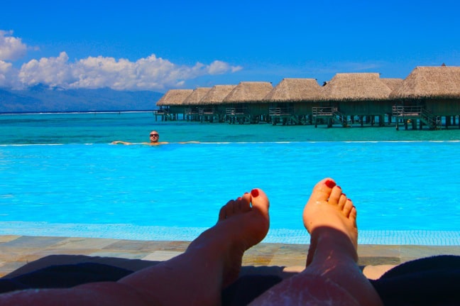 Poolside View at Sofitel Moorea Ia Ora, Tahiti