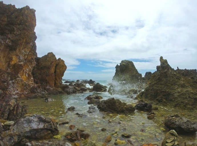 St. Thomas Islands: Blowhole at Red Point on Cas Cay