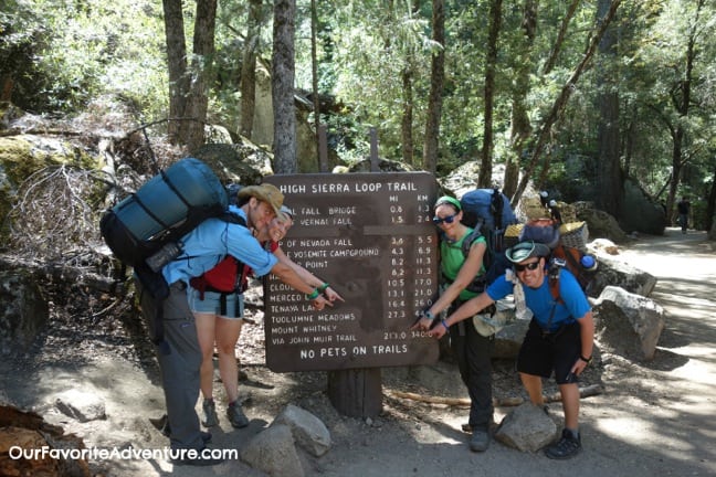 Hiking the John Muir Trail - Start of trail