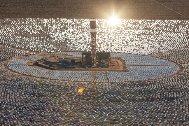 The Ivanpah Solar Plant Project in the Mojave Desert of California