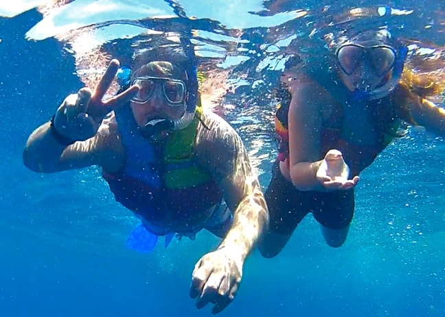 Swimming with whale sharks in Cancun, Mexico