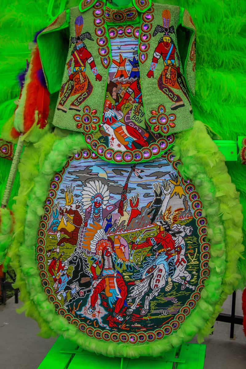 Treme New Orleans: Spy Boy Dow Edwards' 2015 Super Sunday Suit