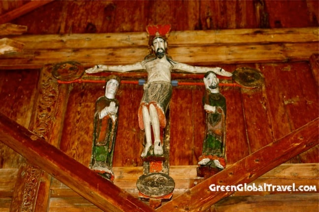 Inside Urnes Stave Church, Norway
