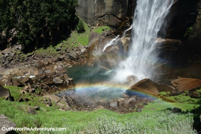 Hiking the John Muir Trail -Waterfall in Yosemite