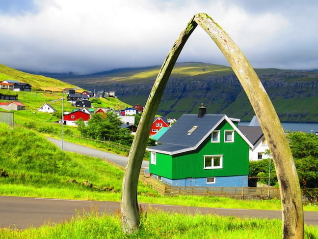 Faroe Islands Whale Jaw, photo by Mike Jerrard